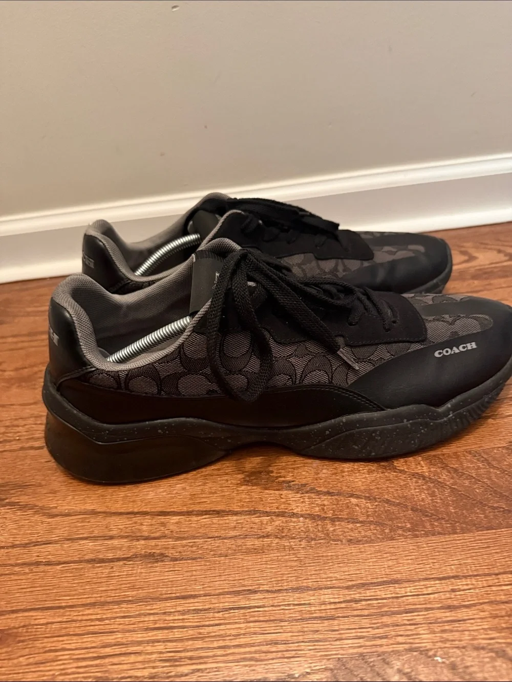 Coach Men's Citysole Runner Black Signature Jacquard Sneakers C8812 Size 13D